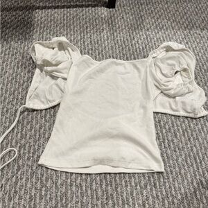 Dry Goods White Puff Sleeve Blouse